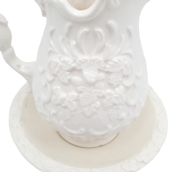 6" Vintage Inarco Japan Small Pitcher and Saucer E-4094 Cream Color - Picture 10 of 14